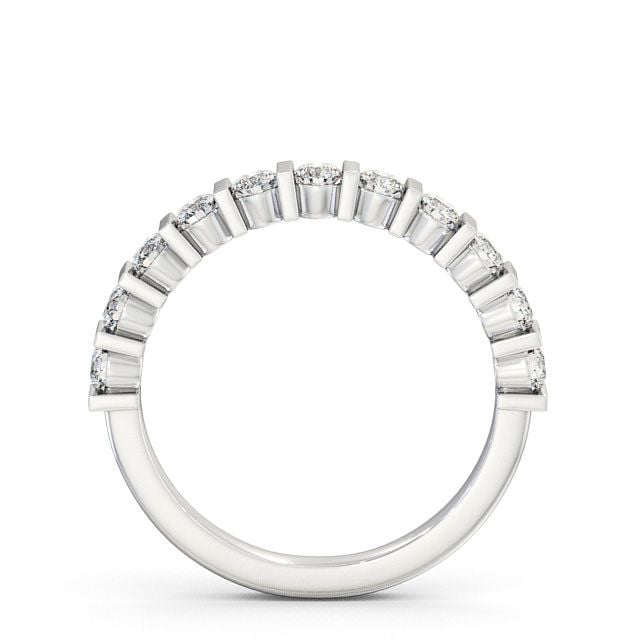 Half Eternity Round Diamond Ring 18K White Gold - Hayles HE4_WG_UP