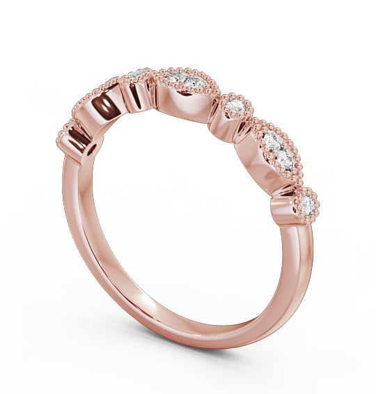 Half Eternity 0.10ct Round Diamond Ring 18K Rose Gold - Vienne HE50_RG_THUMB1