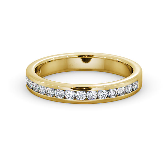Half Eternity Round Diamond Ring 9K Yellow Gold - Rosie HE51_YG_FLAT