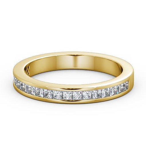  Half Eternity Princess Diamond Ring 9K Yellow Gold - Eva HE52_YG_THUMB2 
