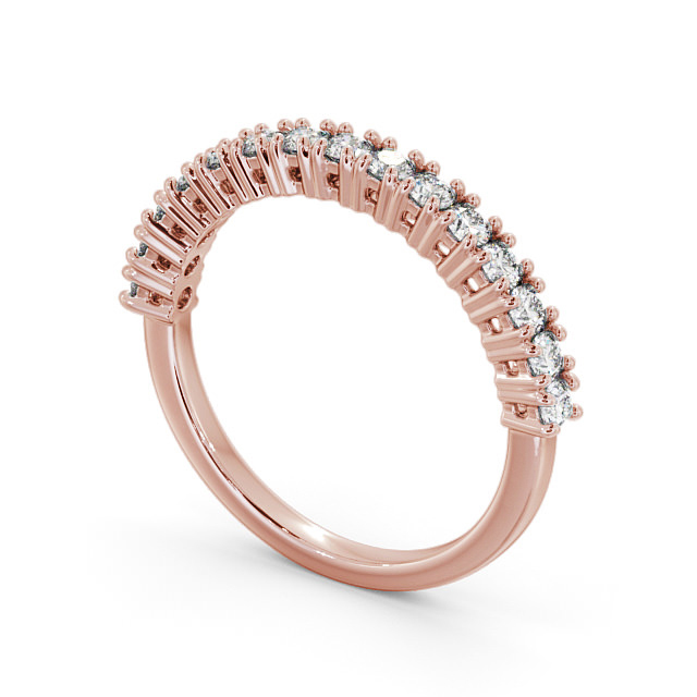 Half Eternity Round Diamond Ring 18K Rose Gold - Belinda HE57_RG_SIDE