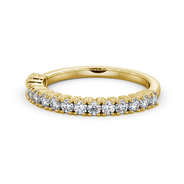Half Eternity Round Diamond Ring 18K Yellow Gold - Belinda HE57_YG_FLAT