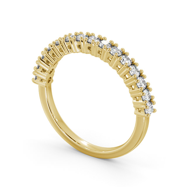 Half Eternity Round Diamond Ring 18K Yellow Gold - Belinda HE57_YG_SIDE