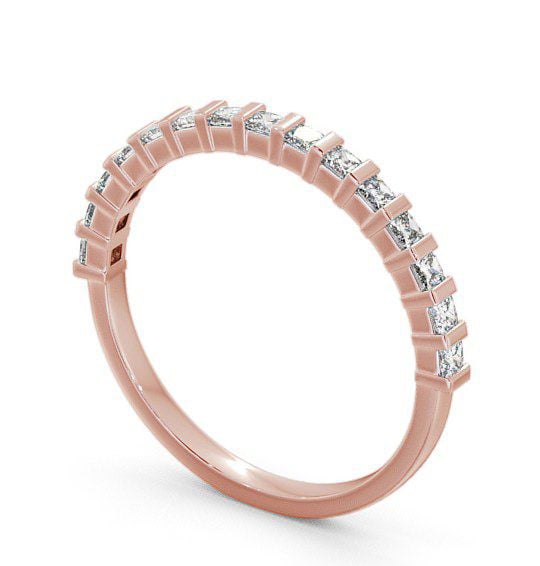Half Eternity Princess Diamond Ring 18K Rose Gold - Waithe HE5_RG_THUMB1