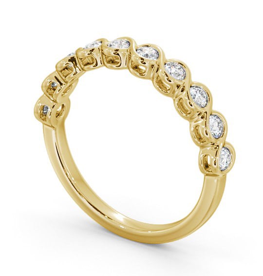  Half Eternity Round Diamond Ring 18K Yellow Gold - Sandela HE60_YG_THUMB1 