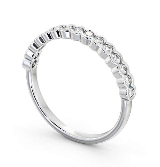 Half Eternity Round Diamond Ring 18K White Gold - Eredine HE61_WG_THUMB1