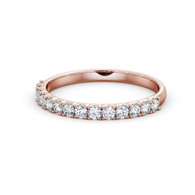 Half Eternity Round Diamond Ring 9K Rose Gold - Jocelyn HE62_RG_FLAT