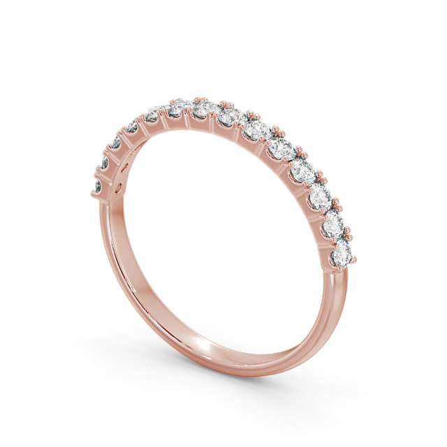 Half Eternity Round Diamond Ring 9K Rose Gold - Jocelyn HE62_RG_SIDE