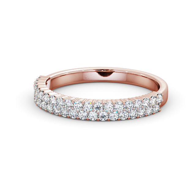 Half Eternity Round Diamond Ring 9K Rose Gold - Josephine HE65_RG_FLAT
