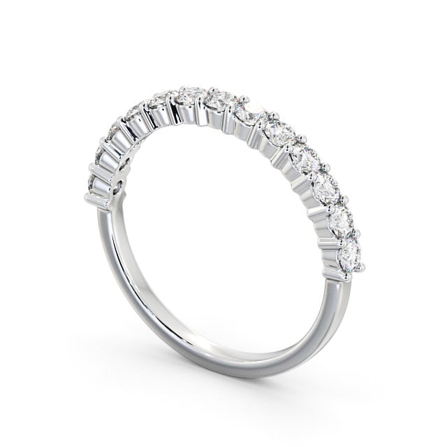 Half Eternity Round Diamond Ring Platinum - Esme HE66_WG_SIDE