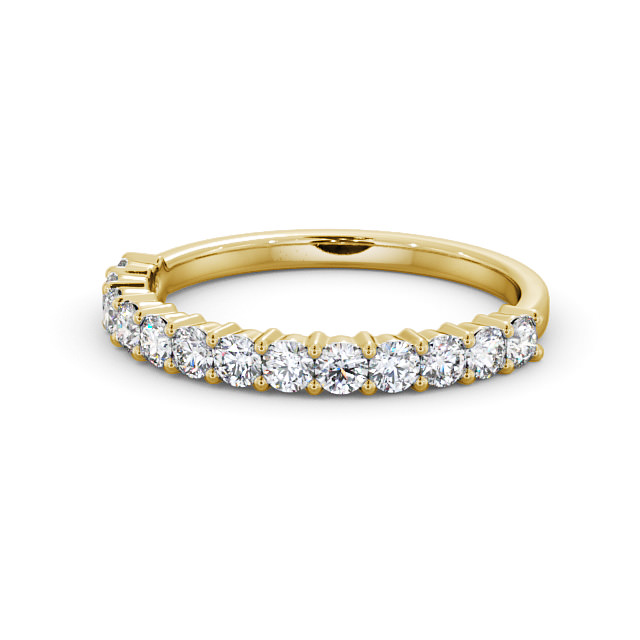 Half Eternity Round Diamond Ring 9K Yellow Gold - Esme HE66_YG_FLAT