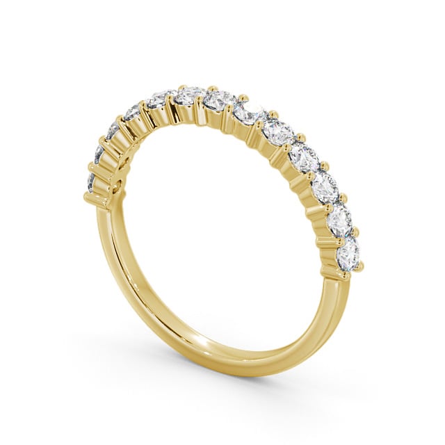 Half Eternity Round Diamond Ring 9K Yellow Gold - Esme HE66_YG_SIDE