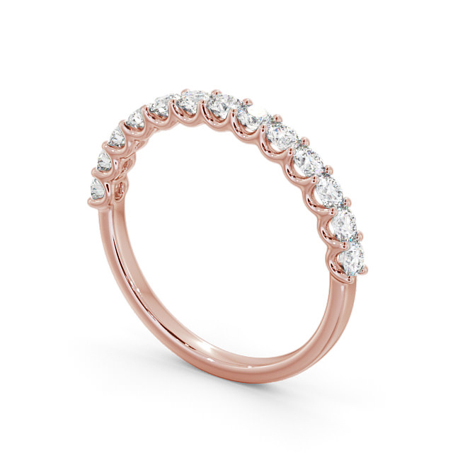 Half Eternity Round Diamond Ring 9K Rose Gold - Angeline HE67_RG_SIDE
