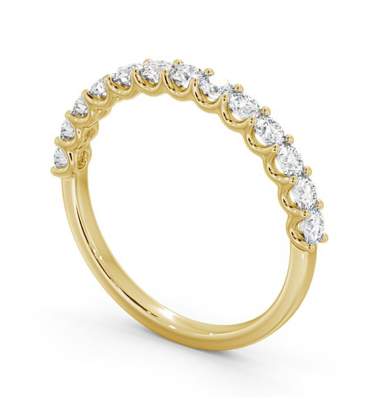 Half Eternity Round Diamond Ring 18K Yellow Gold - Angeline HE67_YG_THUMB1