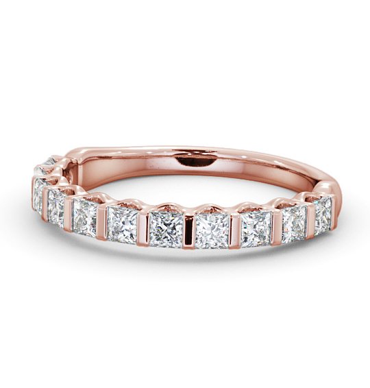  Half Eternity Princess Diamond Ring 9K Rose Gold - Dalhally HE68_RG_THUMB2 