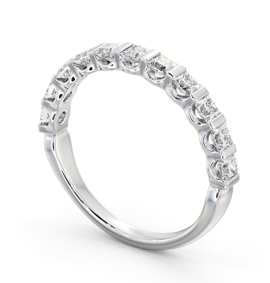 Half Eternity Princess Diamond Ring Palladium - Dalhally HE68_WG_THUMB1