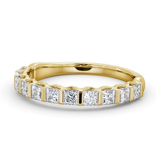  Half Eternity Princess Diamond Ring 18K Yellow Gold - Dalhally HE68_YG_THUMB2 