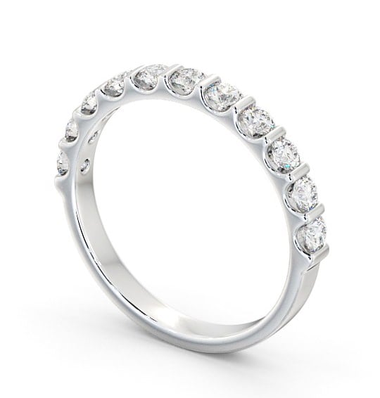 Half Eternity Round Diamond Ring 18K White Gold - Allega HE69_WG_THUMB1