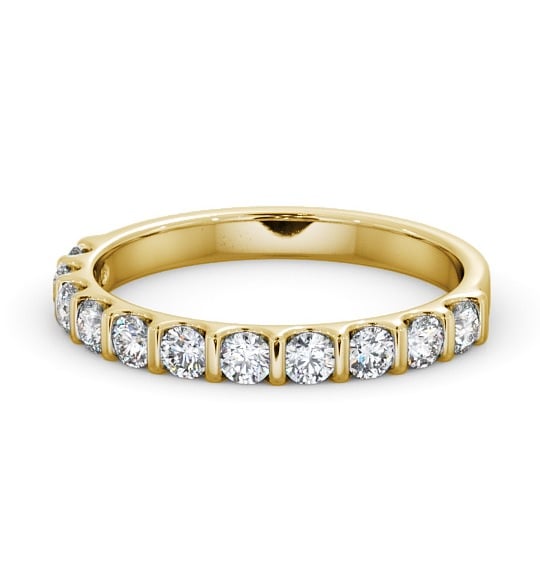  Half Eternity Round Diamond Ring 18K Yellow Gold - Allega HE69_YG_THUMB2 