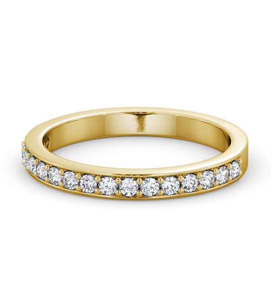  Half Eternity Round Diamond Ring 18K Yellow Gold - Merrion HE8_YG_THUMB2 