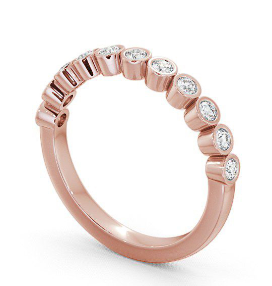 Half Eternity Round Diamond Ring 9K Rose Gold - Leybury HE9_RG_THUMB1