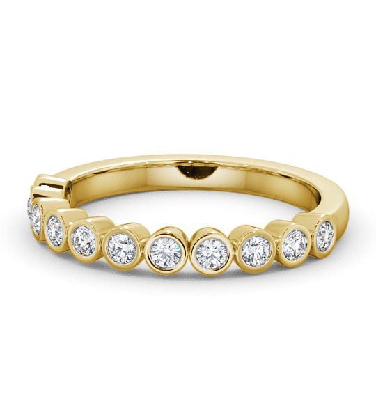  Half Eternity Round Diamond Ring 18K Yellow Gold - Leybury HE9_YG_THUMB2 