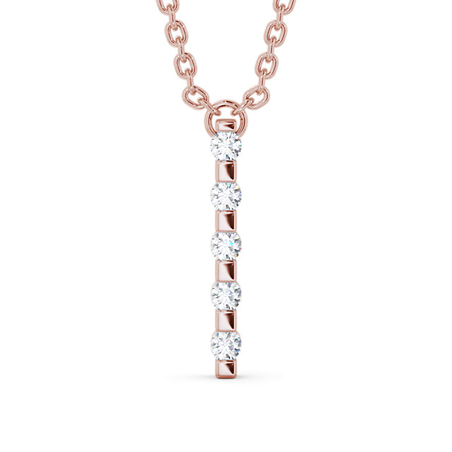 Journey Style Diamond Pendant 9K Rose Gold - Amabile PNT112_RG_UP