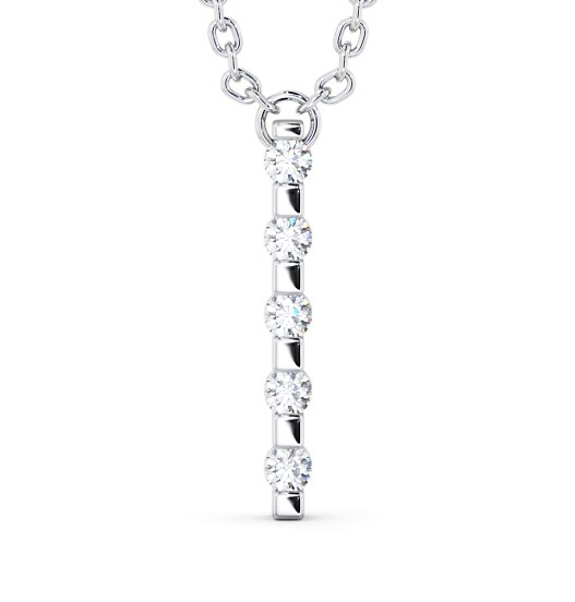  Journey Style Diamond Pendant 18K White Gold - Amabile PNT112_WG_THUMB2 