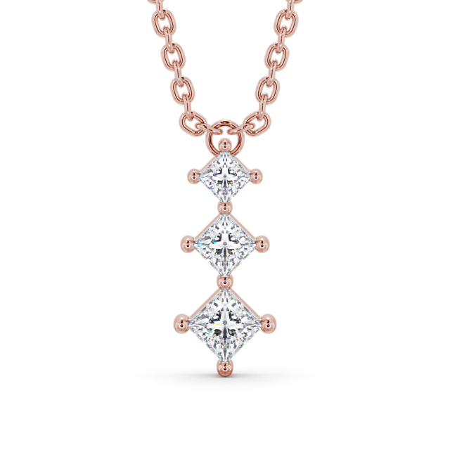 Journey Style Diamond Pendant 18K Rose Gold - Carabel PNT125_RG_UP
