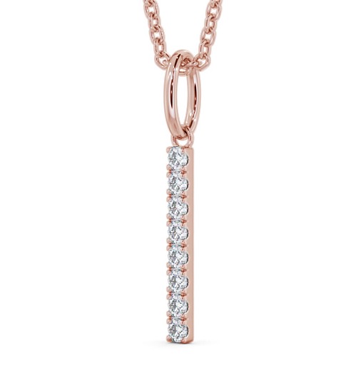 Journey Style Diamond Pendant 9K Rose Gold - Rathal PNT126_RG_THUMB1