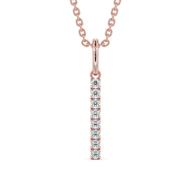 Journey Style Diamond Pendant 9K Rose Gold - Rathal PNT126_RG_UP
