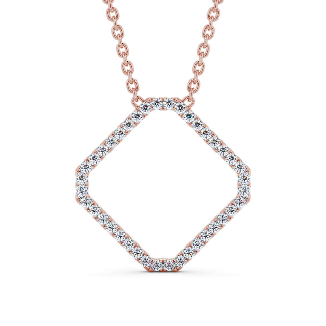 Cluster Style Diamond Pendant 9K Rose Gold - Erminia PNT131_RG_UP
