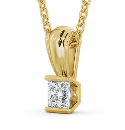 Princess Solitaire Tension Stud Diamond Pendant 9K Yellow Gold - Ayton PNT136_YG_THUMB1