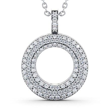  Circle Diamond 0.60ct Pendant 18K White Gold - Sarclet PNT35_WG_THUMB2 