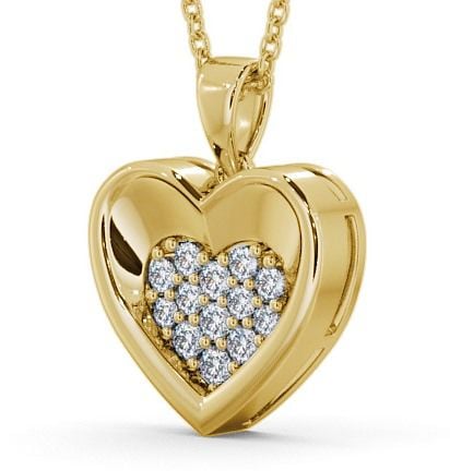 Heart Diamond Pendant 18K Yellow Gold - Adour PNT36_YG_THUMB1