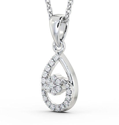Pear Design Diamond Pendant 9K White Gold - Piera PNT91_WG_THUMB1
