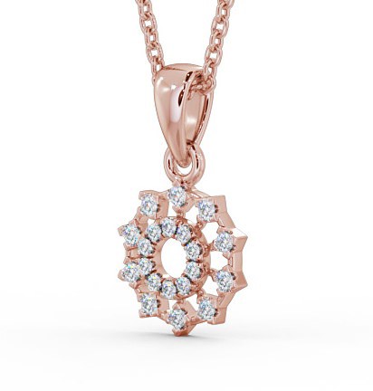 Floral Design Diamond Pendant 9K Rose Gold - Evelin PNT97_RG_THUMB1