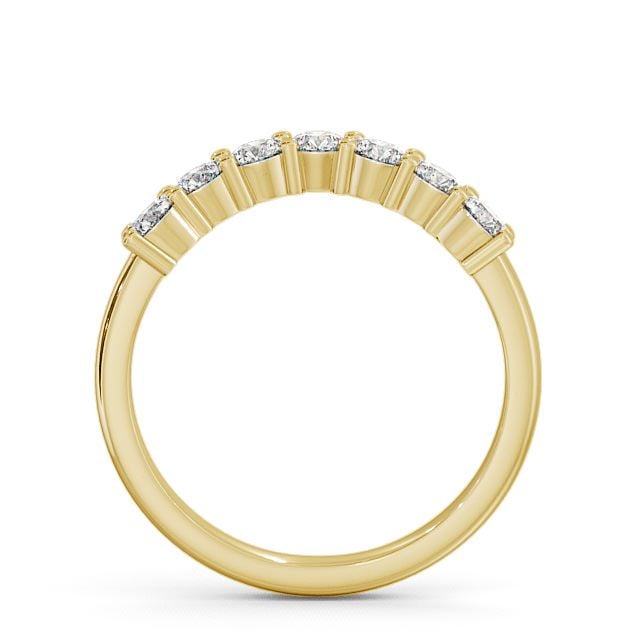 Seven Stone Round Diamond Ring 18K Yellow Gold - Matfen SE12_YG_UP