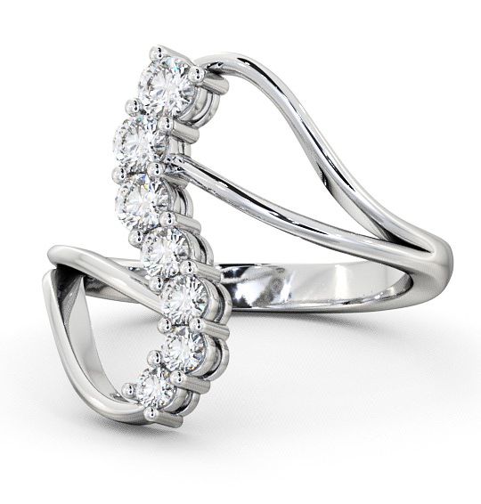  Seven Stone Round Diamond Ring Platinum - Aspley SE16_WG_THUMB2 