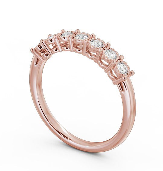 Seven Stone Round Diamond Ring 18K Rose Gold - Roselyn SE17_RG_THUMB1