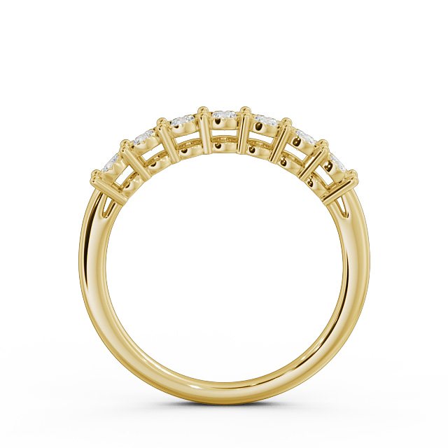 Seven Stone Round Diamond Ring 18K Yellow Gold - Roselyn SE17_YG_UP