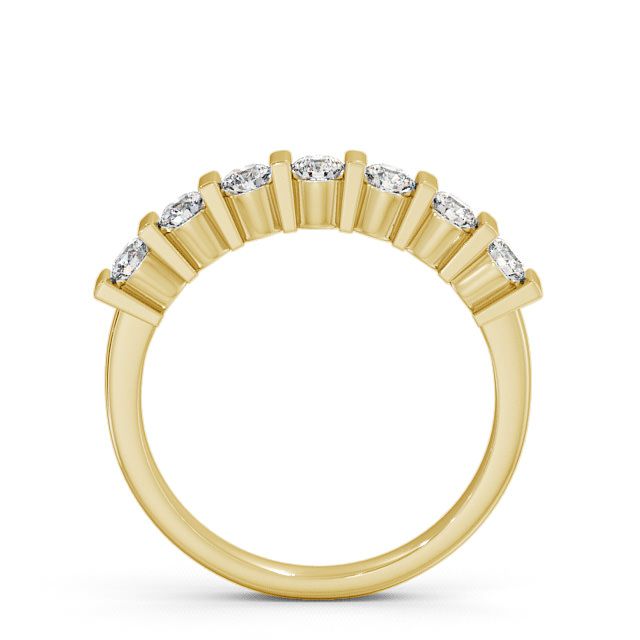 Seven Stone Round Diamond Ring 18K Yellow Gold - Balerno SE4_YG_UP