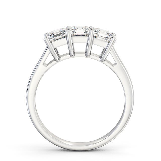 Three Stone Princess Diamond Ring Palladium - Petham TH17_WG_UP