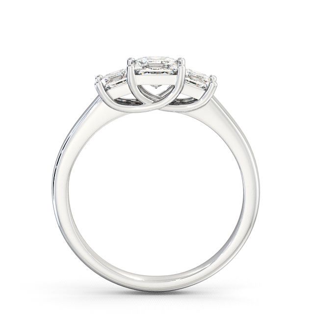 Three Stone Princess Diamond Ring Palladium - Aislaby TH1_WG_UP