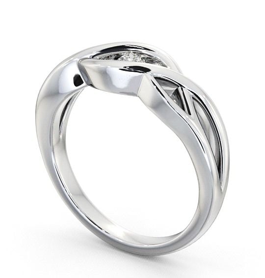 Three Stone Round Diamond 0.15ct Ring Platinum - Ebley TH21_WG_THUMB1