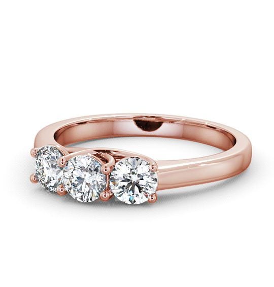  Three Stone Round Diamond Ring 9K Rose Gold - Aberfoyle TH2_RG_THUMB2 