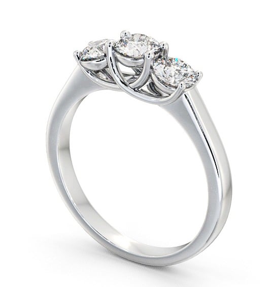 Three Stone Round Diamond Ring Platinum - Aberfoyle TH2_WG_THUMB1