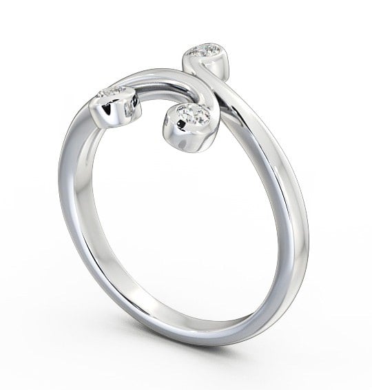 Three Stone 0.15ct Round Diamond Ring Platinum - Melissa TH44_WG_THUMB1