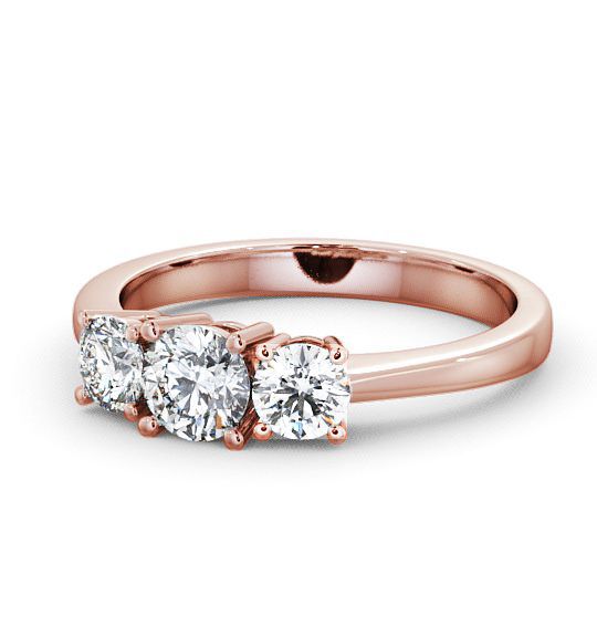 Three Stone Round Diamond Ring 9K Rose Gold - Brierley TH4_RG_THUMB2 
