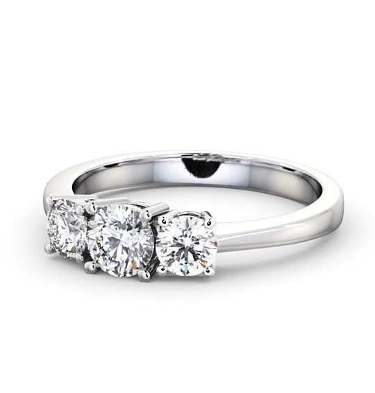  Three Stone Round Diamond Ring 9K White Gold - Brierley TH4_WG_THUMB2 